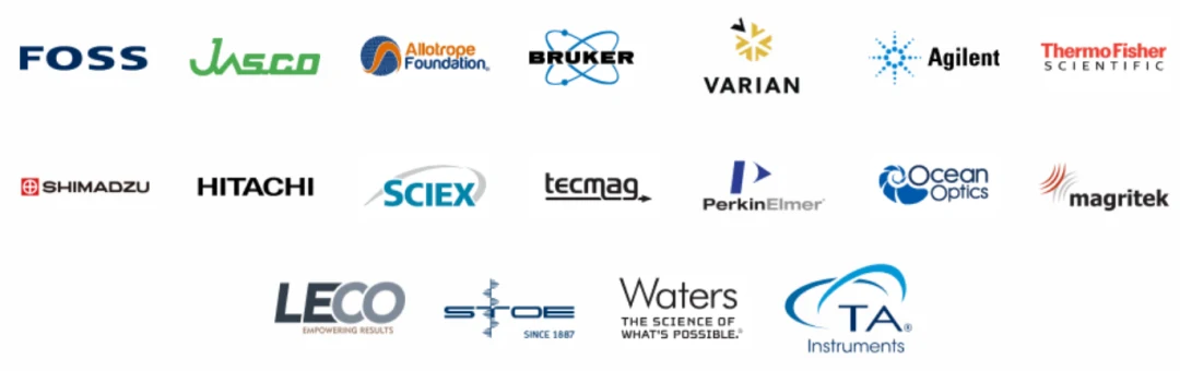兼容仪器厂商列表：FOSS、Bruker、Agilent、Thermo Fisher、Shimadzu、SCIEX、PerkinElmer、Waters 等