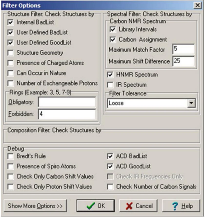 图2.11Filter Options 对话框