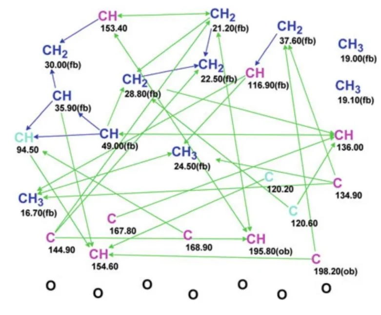 图5.18 Cristaxenicin A：分子连接图