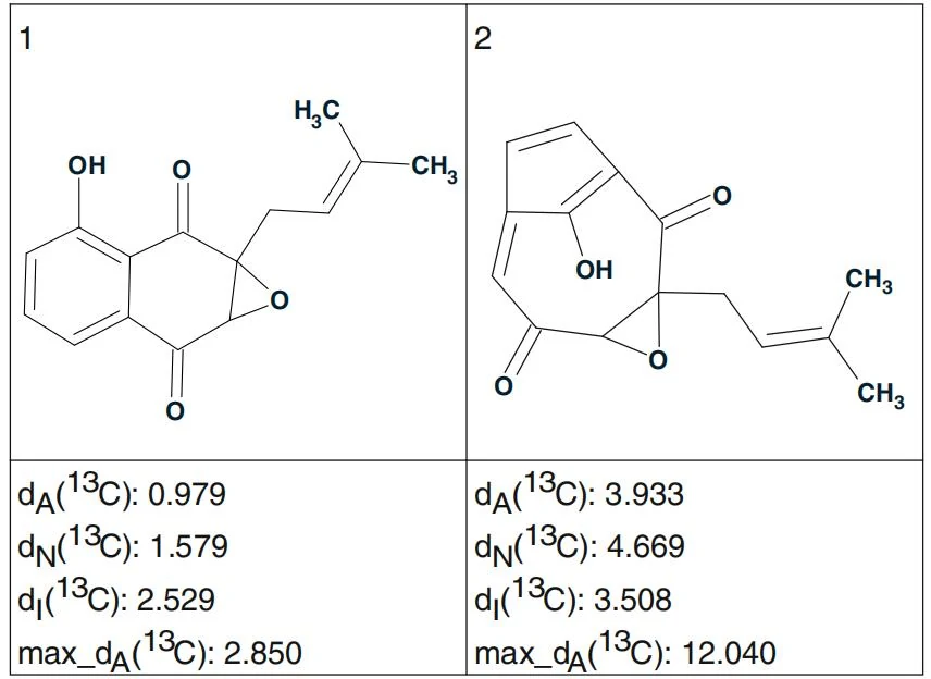 图5.34 (2S,3R)-2,3-Epoxy-2,3-dihydro-8-hydroxylapachol：排名输出结构