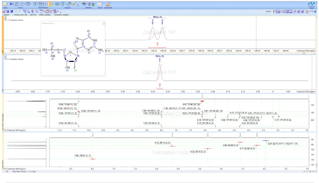 多核 NMR 谱预测界面