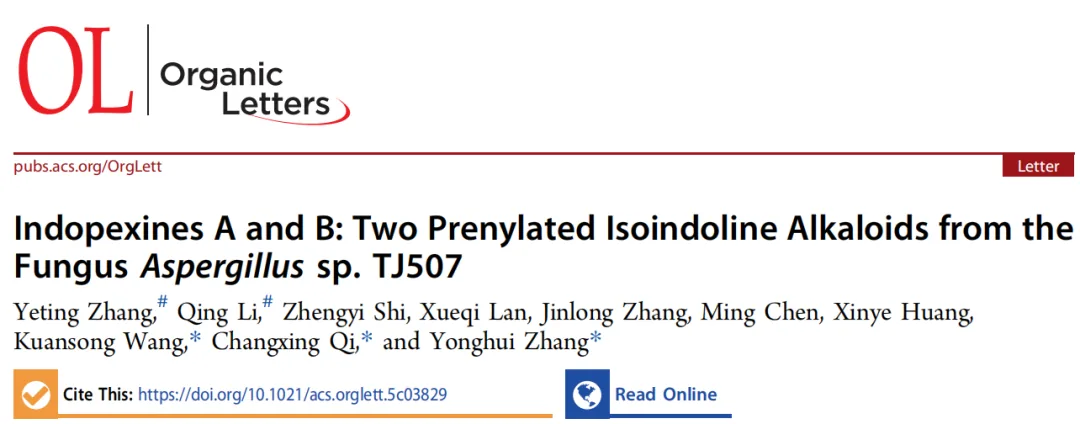 Indopexines A 和 B:源自真菌 Aspergillus sp. TJ507 的异吲哚啉生物碱 · CASE 技术专题 · 凯美科