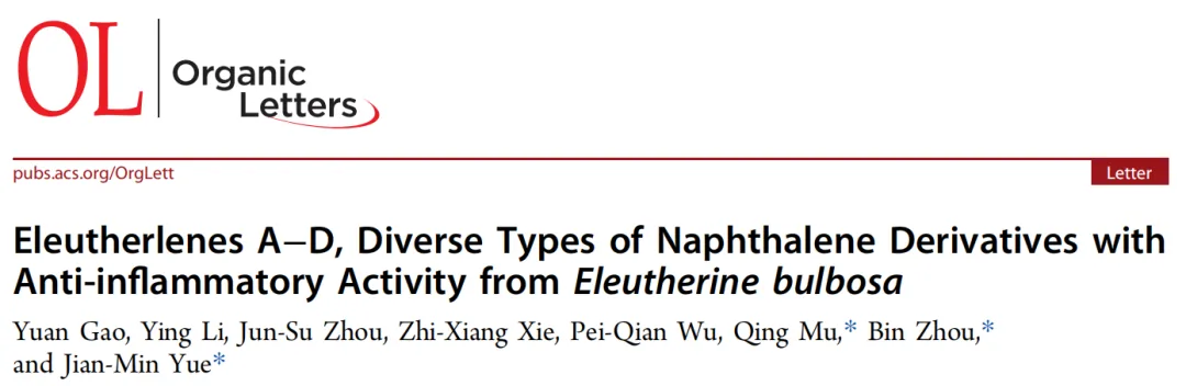 Eleutherlenes A–D:红葱中分离的抗炎萘衍生物