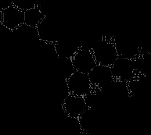 海洋天然产物 aspergillamide C 的结构解析