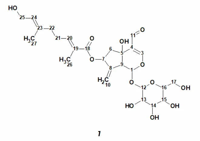 环烯醚萜苷化合物 Myricoidoside A 的结构解析