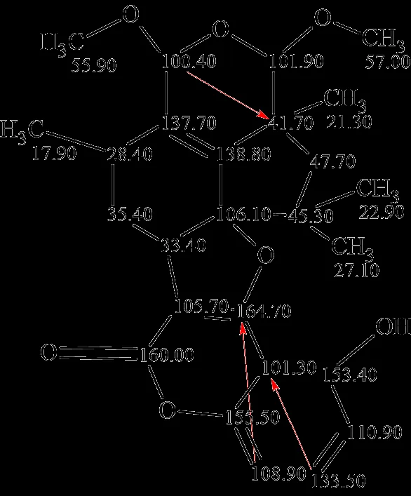 结构解析案例:Botryane 倍半萜化合物 Hypocrolide A