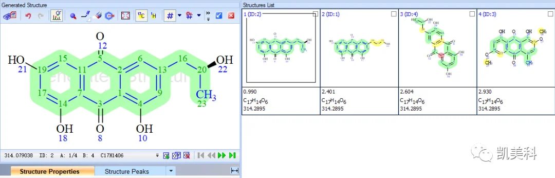 案例2 命中结构与(+)-2'S-isorhodoptilometrin 属性